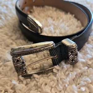 Brighton Dark Green Leather Belt  Medium